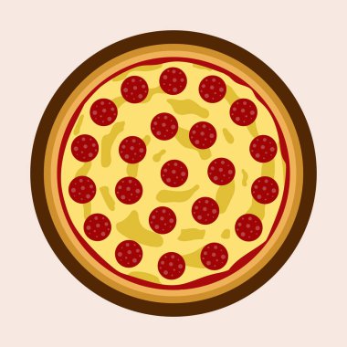 Cheese mozzarella pepperoni pizza