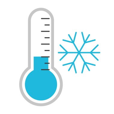 Termometre soğuk hava, kar tanesi