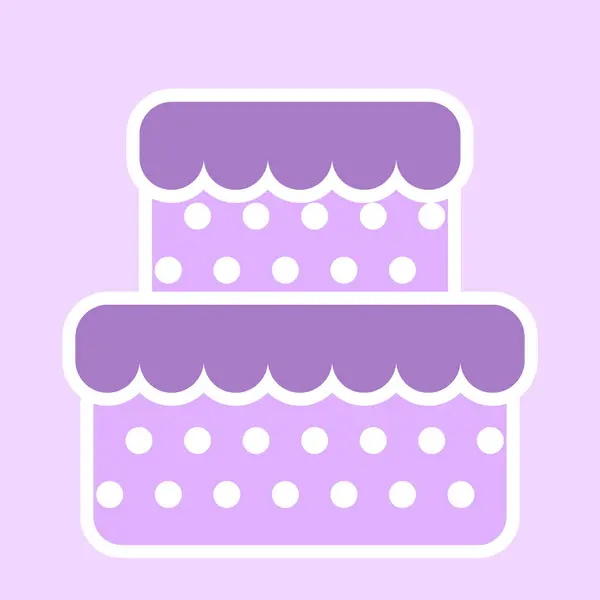Gâteau Simple Illustration Simple — Image vectorielle