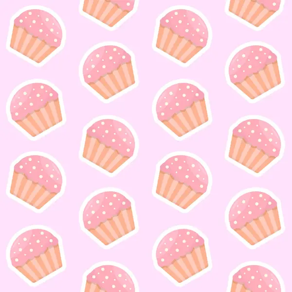 Motif Avec Cupcakes Motif Illustration — Image vectorielle