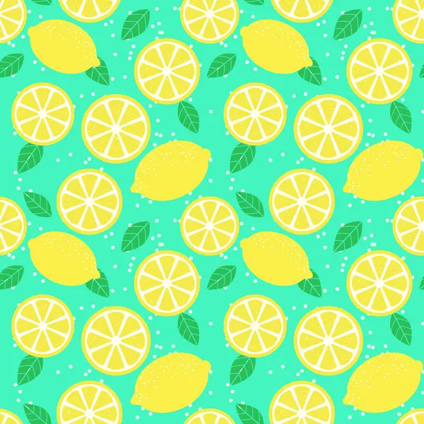 Limon ve yaprakları ile desen