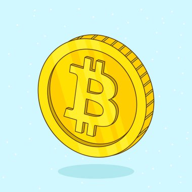 Bitcoin. vektör illüstrasyonu