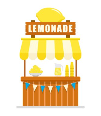 Limonata dükkanı. Vektör illüstrasyonu