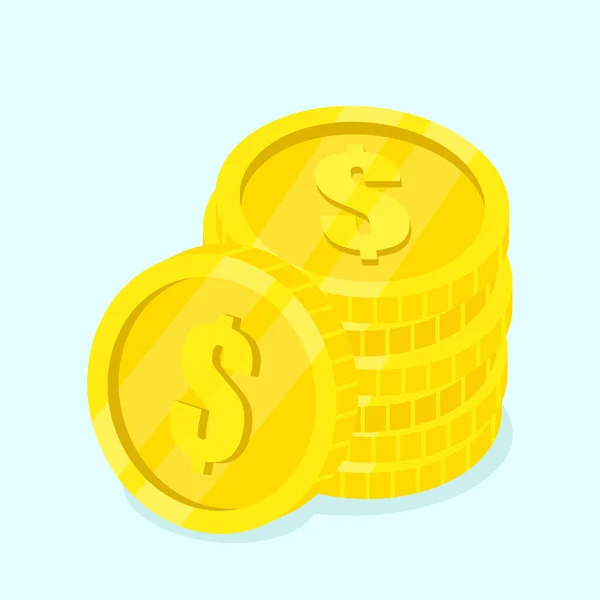 Euro altın sikkeleri. Vektör illüstrasyonu