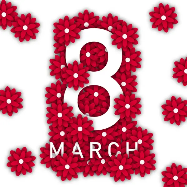 Uluslararası Kadınlar Günü için kartpostal. 8 Mart 