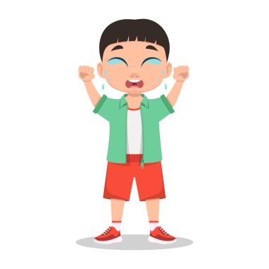  Tatlı çocuk ağlıyor.