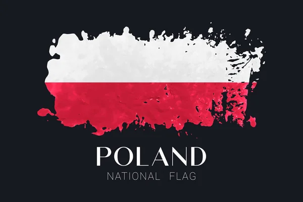 Nationella Flagga Polen — Stock vektor