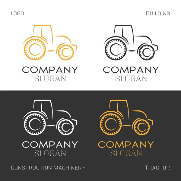 Logo Şablonu Inşaat Şirketi Logosu Inşaat Makineleri — Stok Vektör