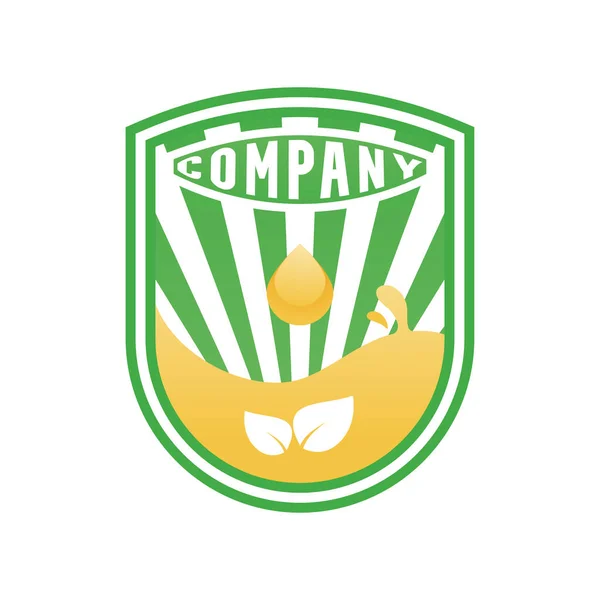 Ekolojik Petrol Logosu Vektör Logosu — Stok Vektör