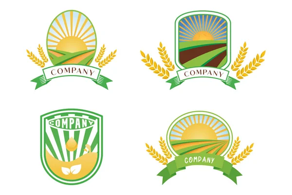 Vektör Çiftlik Logo Şablonu — Stok Vektör