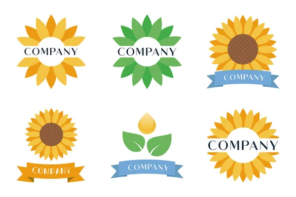Logo Seti Ekolojik Logolar — Stok Vektör