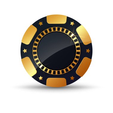 Gerçekçi poker çipi, altın çip