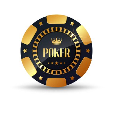 Gerçekçi poker çipi, altın çip