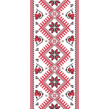 Nakış, renkli desen, vektör illüstrasyonu