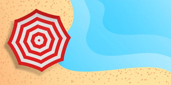 Summer Landscape Seashore Vector Illustration — Stock Vector