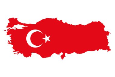 Türkiye harita tasarımı, yıldız ve ay sembolü