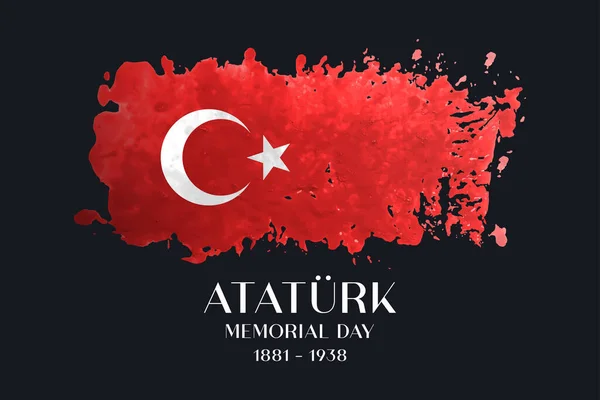 Ataturk Minnesdag Vektor Illustration — Stock vektor