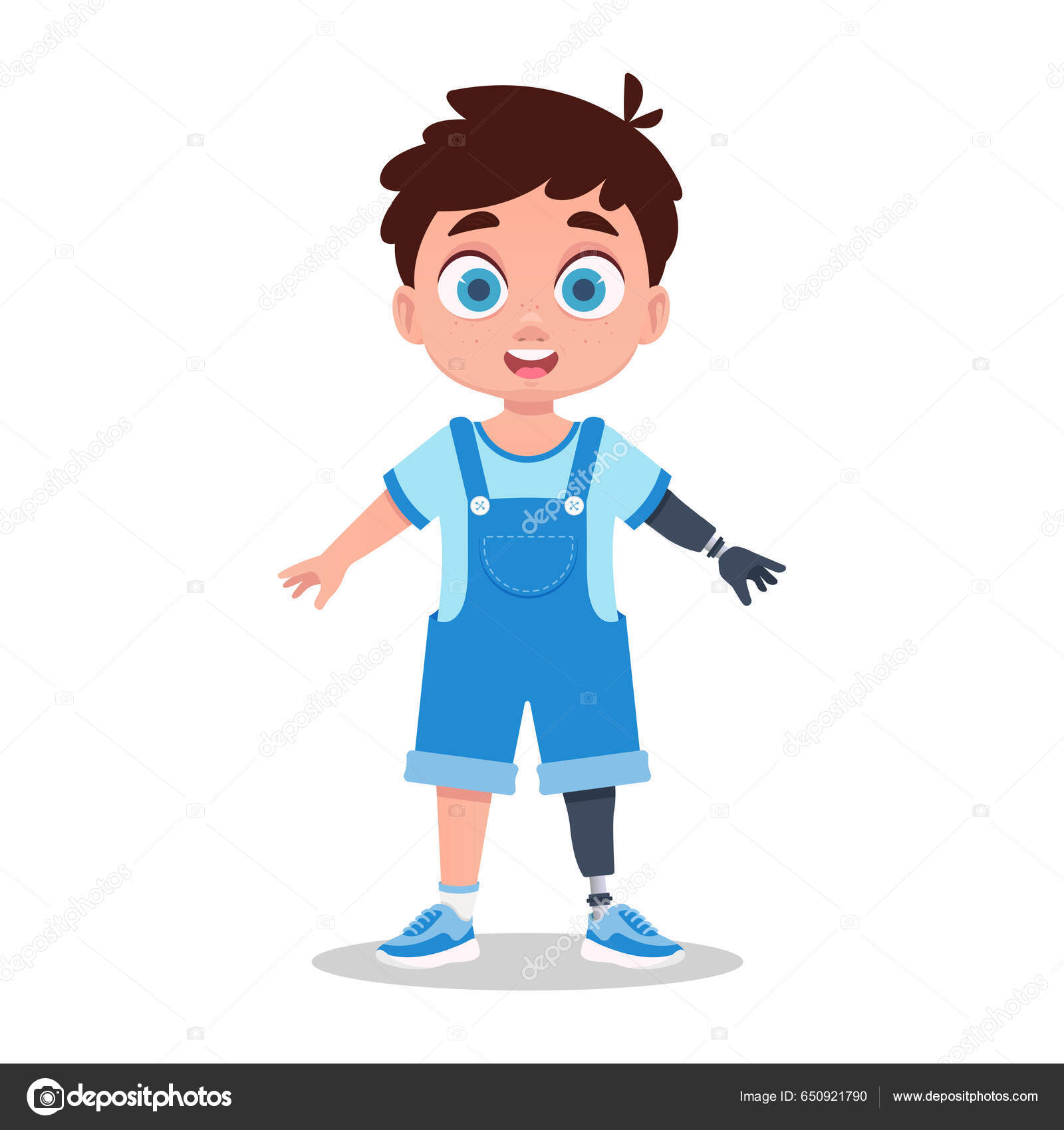 Child Prosthetic Leg Arm Stock Vector by ©Andy_Illustratorr 650921790