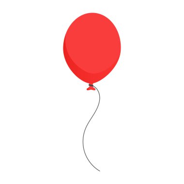 kırmızı balon, vektör çizim