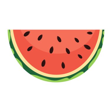 Beyaz arkaplanda karpuz, vektör çizimi