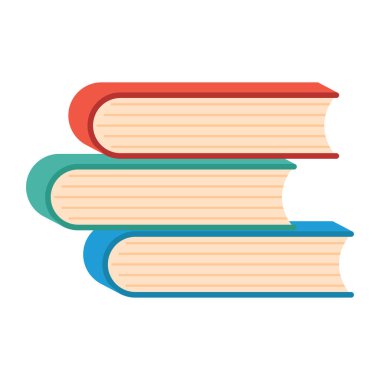 Kitaplar, kütüphane. Vektör illüstrasyonu
