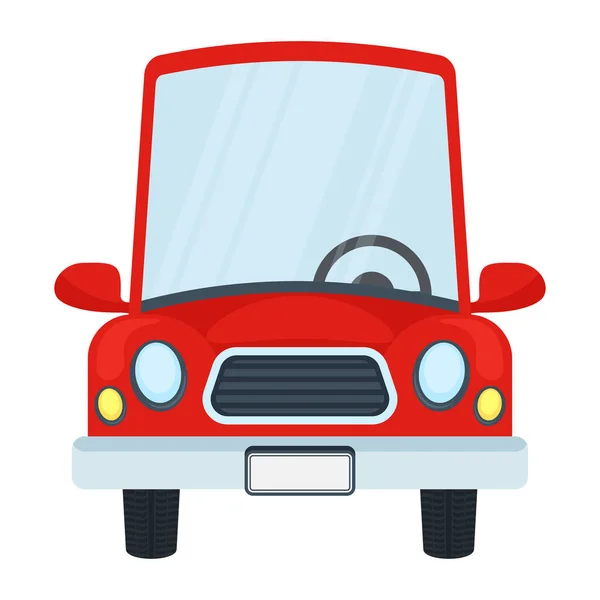 Rotes Kinderauto Kinderillustration — Stockvektor