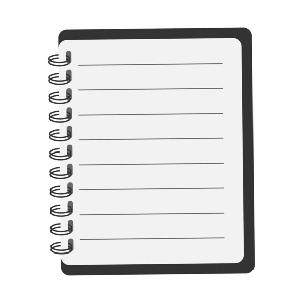 stock vector Notepad on white background, vector illustration