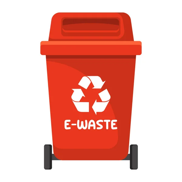 Garbage Container Electronic Waste Vector Illustration — Stock Vector