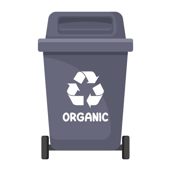 Garbage Can Organic Vector Illustration — Stock Vector