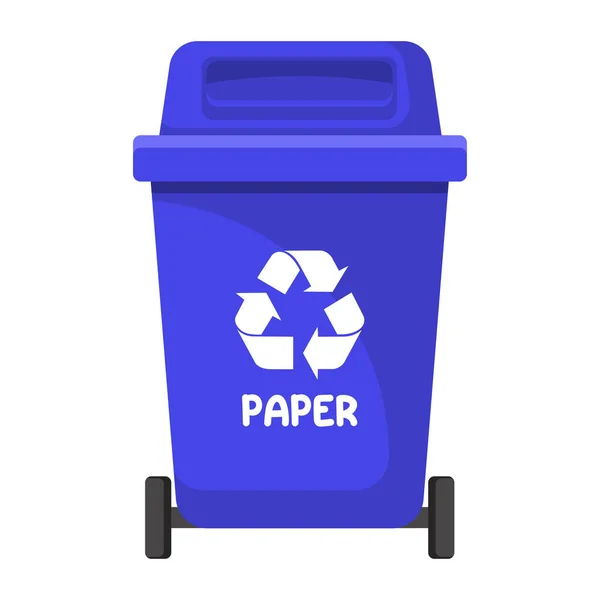 Trash Bin Paper Waste Vector Illustration — Stock Vector