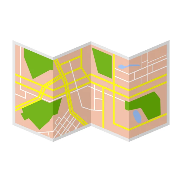 Mappa Vettoriale Della Città Sfondo Bianco — Vettoriale Stock