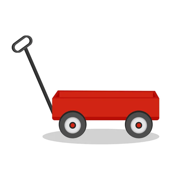 Roter Kinderwagen Vektorillustration — Stockvektor