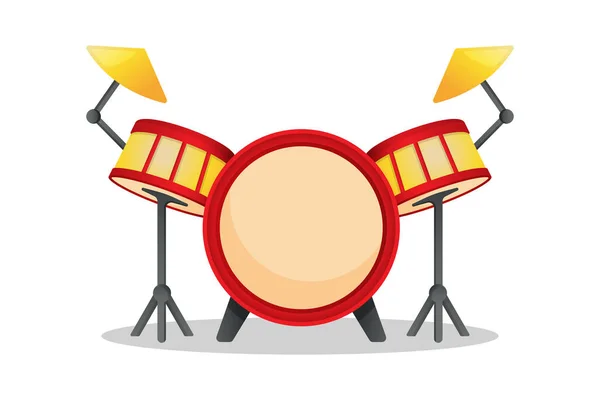 Drums Muziekinstrument Vectorillustratie — Stockvector