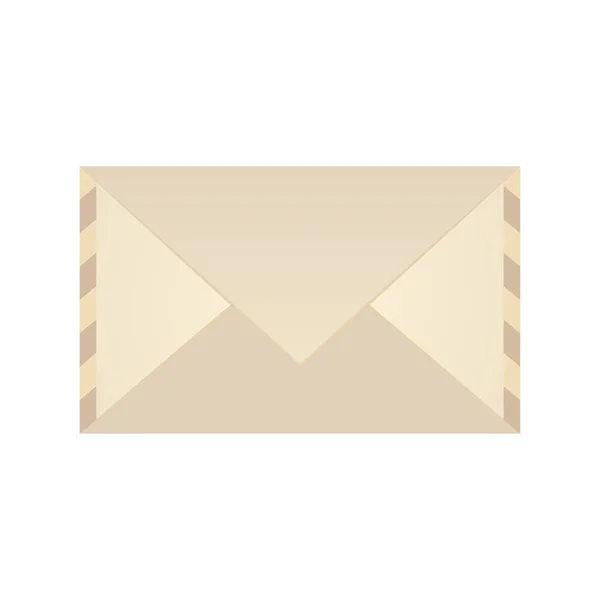 Closed Envelope Isolated White Background Vector Illustration — Stock Vector