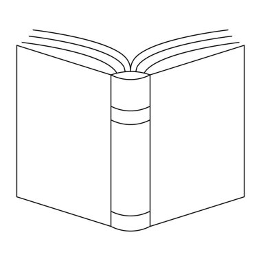 Kitap simgesi aç, vektör illüstrasyonu