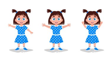 Sevimli kız duyguları.