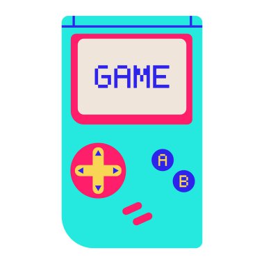 Oyun konsolu illüstrasyonu beyazda izole edildi