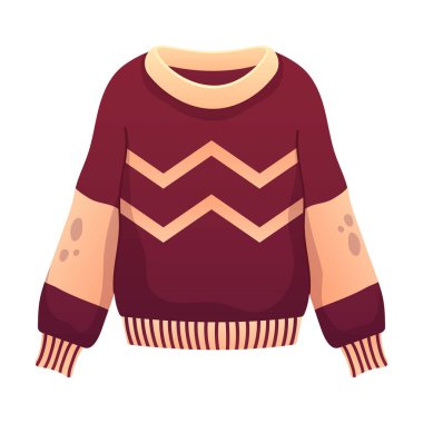 Sıcak süveter beyazı izole etmiş.