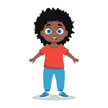 Şirin, mutlu çocuk.