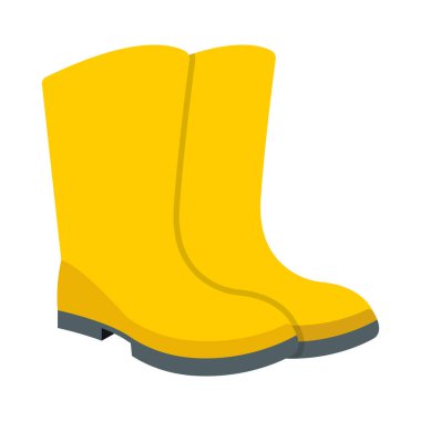 beyaz izole sarı çizmeler