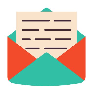 Beyaz arkaplanda izole edilmiş Noel zarfı