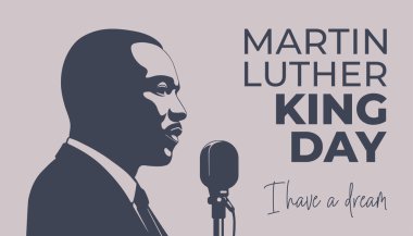 Martin Luther King Jr., poster vektör illüstrasyonu