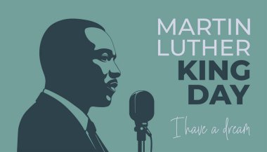 Martin Luther King Jr., poster vektör illüstrasyonu