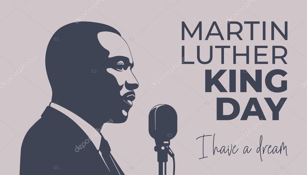 Martin Luther King Jr. Day, poster vector illustration
