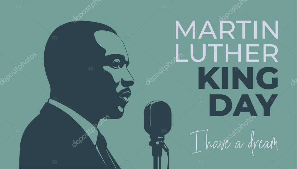 Martin Luther King Jr. Day, poster vector illustration