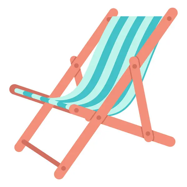 Beyaz arkaplanda şezlong