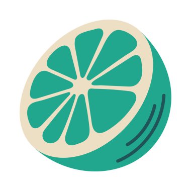 Beyaz bir arka plan üzerinde izole dilimlenmiş limon