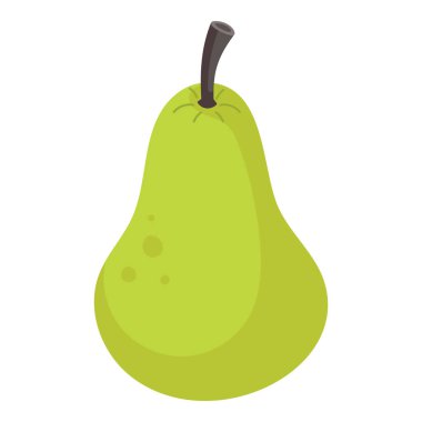 Beyaz arka plan üzerinde vektör illüstrasyon izole armut