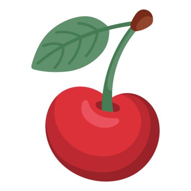 Beyaz arka planda izole edilmiş tatlı kiraz