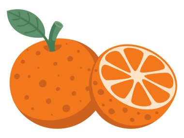 Beyaz arka plan üzerinde vektör illüstrasyon izole turuncu